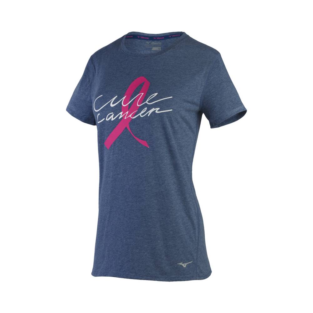 Camisetas Mizuno BCRF CURE INSPIRE Mujer Azules Comprar LGOZ-28346